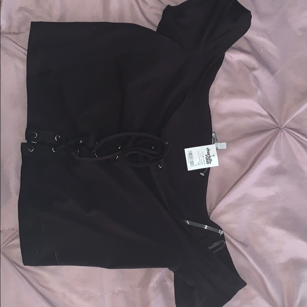Off the shoulder crop top